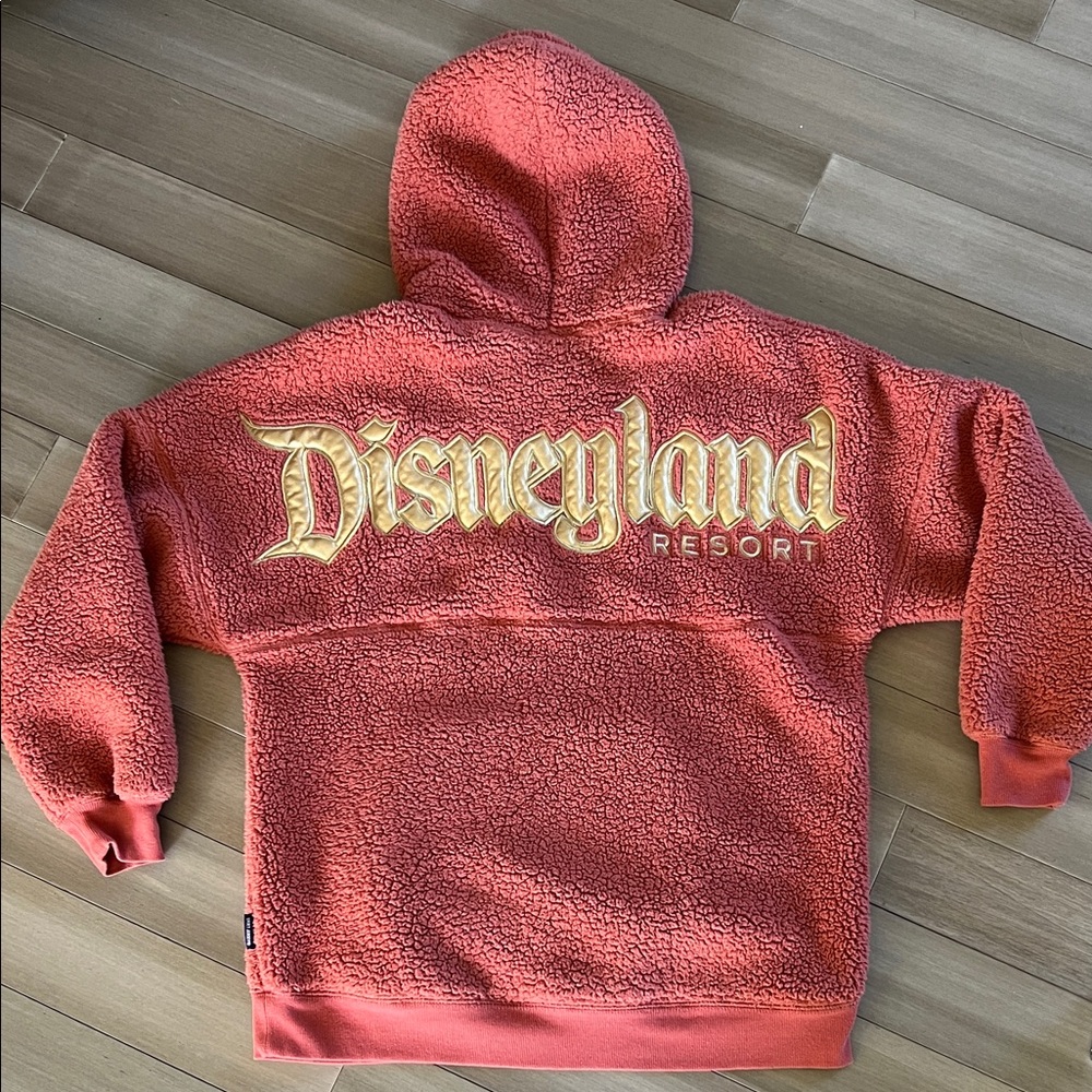 Sherpa Disneyland Resort Coral Fuzzy Spirit Jersey Jacket